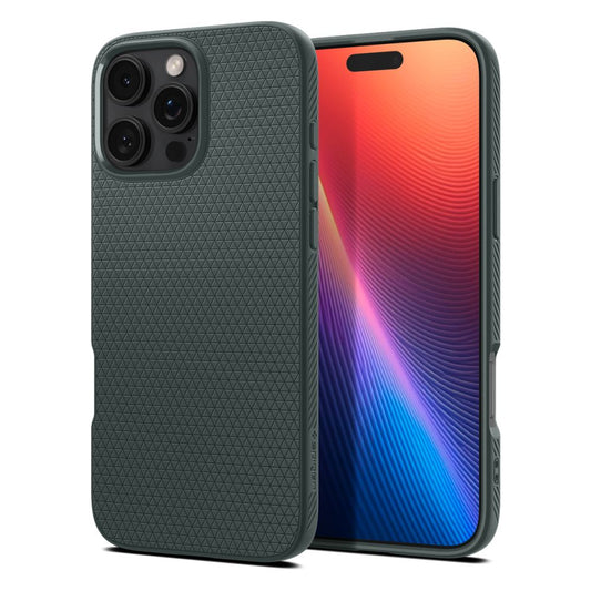 Калъф за Apple iPhone 16 Pro Max, Spigen, Liquid Air, Зелен