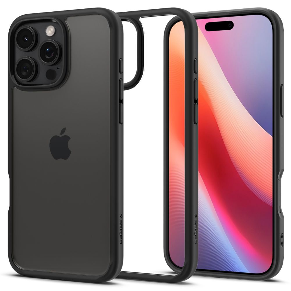 Калъф за Apple iPhone 16 Pro Max, Spigen, Ultra Hybrid, Матово черен ACS07996