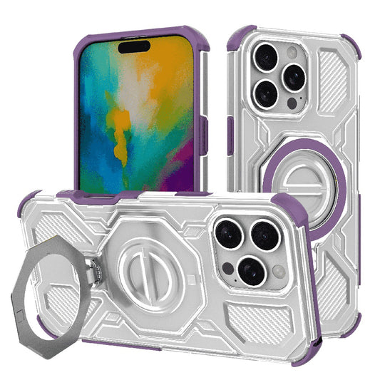 Калъф за Apple iPhone 16 Pro Max, Techsuit, Carbon Shield Pro, Лилав