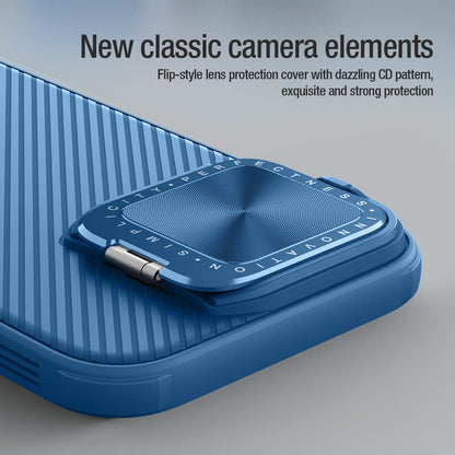 Калъф за Apple iPhone 16 Pro, Nillkin, CamShield Prop, Син