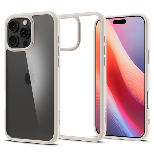 Калъф за Apple iPhone 16 Pro, Spigen, Ultra Hybrid, Бежов ACS08127