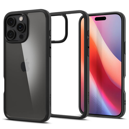 Калъф за Apple iPhone 16 Pro, Spigen, Ultra Hybrid, Матово Черен