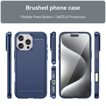 Калъф за Apple iPhone 16 Pro, Techsuit, Карбон, Син