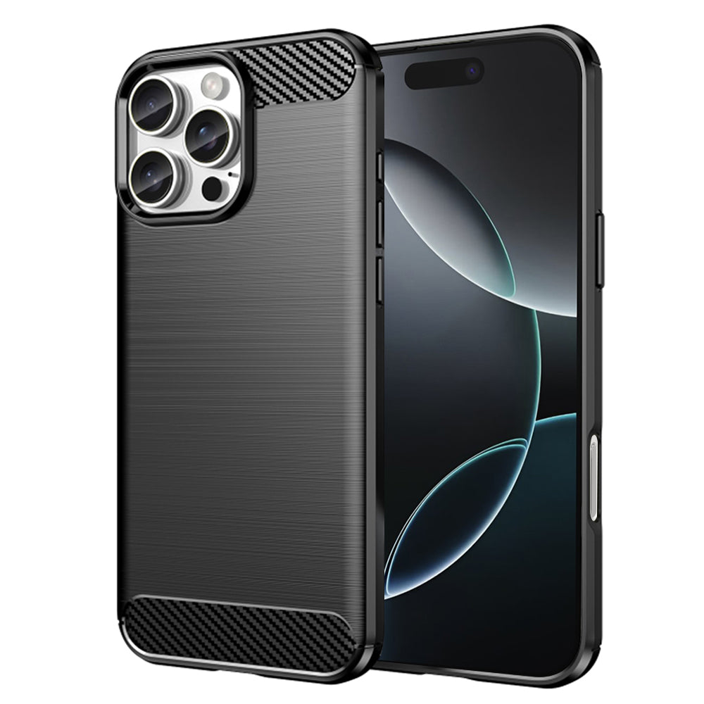Калъф за Apple iPhone 16 Pro, Techsuit, Карбон, Черен
