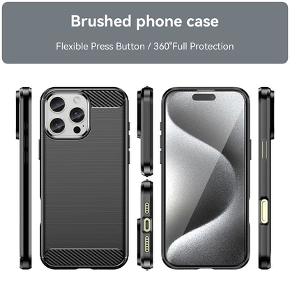 Калъф за Apple iPhone 16 Pro, Techsuit, Карбон, Черен