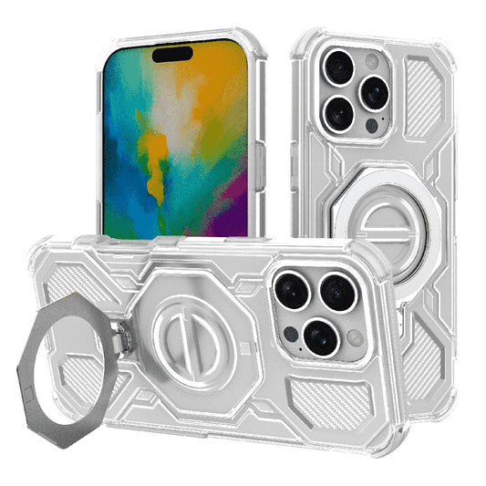 Калъф за Apple iPhone 16 Pro, Techsuit, Carbon Shield Pro, Бял