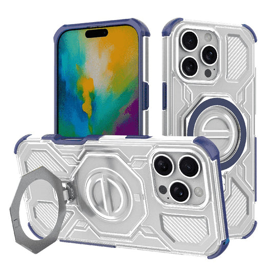 Калъф за Apple iPhone 16 Pro, Techsuit, Carbon Shield Pro, Син