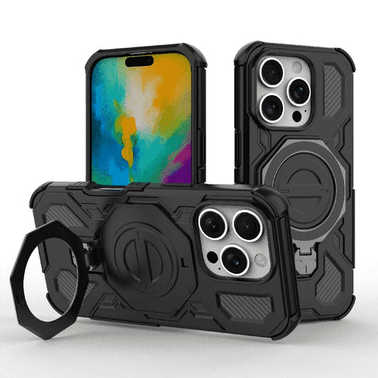 Калъф за Apple iPhone 16 Pro, Techsuit, Carbon Shield Pro, Черен