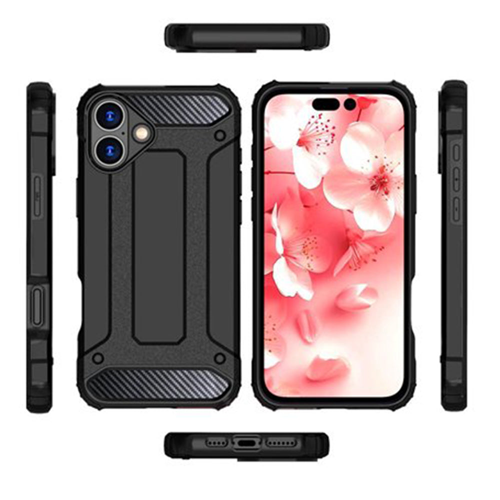 Case for Apple iPhone 16 Pro, Techsuit, Hybrid Armor, Black