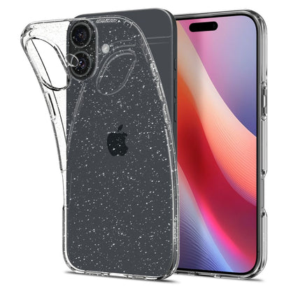 Калъф за Apple iPhone 16, Spigen, Liquid Crystal Glitter, Прозрачен ACS08192
