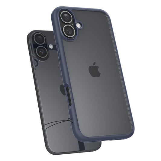 Калъф за Apple iPhone 16, Spigen, Ultra Hybrid, Тъмносин