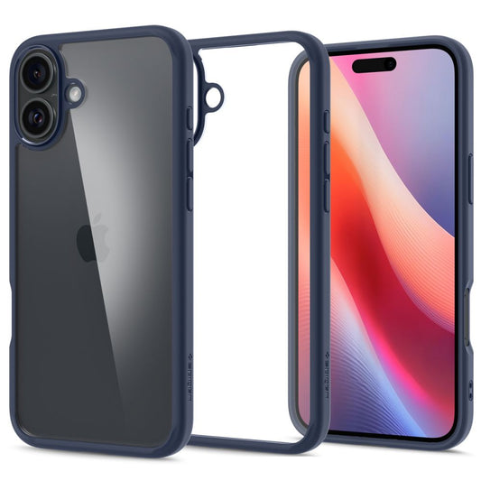 Калъф за Apple iPhone 16, Spigen, Ultra Hybrid, Тъмносин
