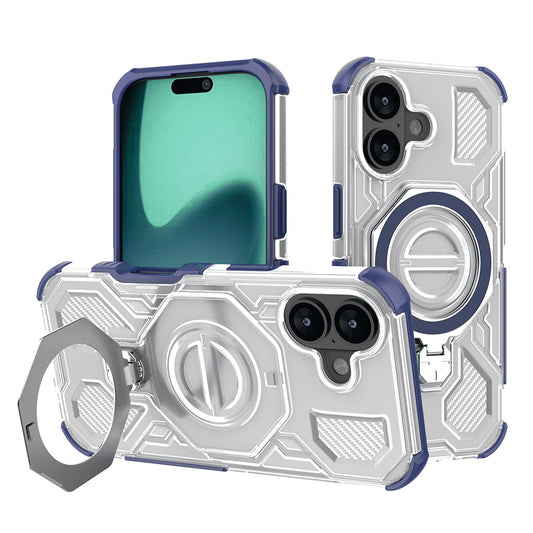 Калъф за Apple iPhone 16, Techsuit, Carbon Shield Pro, Син