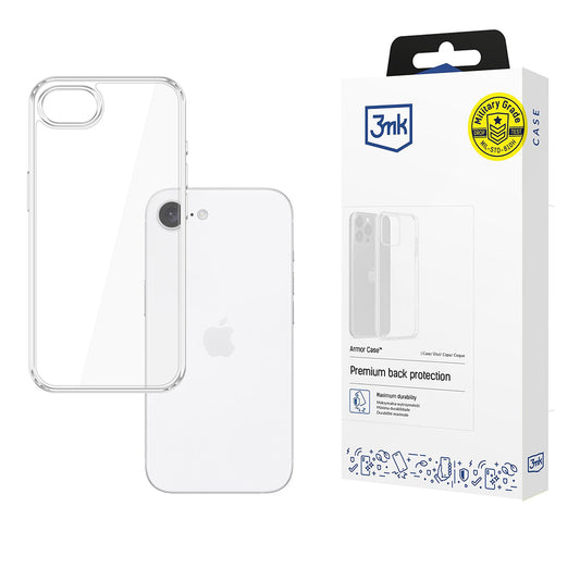 Калъф за Apple iPhone 17e / 16e, 3MK, Armor, Прозрачен