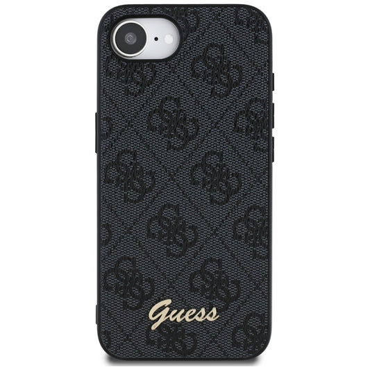 Калъф за Apple iPhone 16e, Guess, 4G Script Logo, Черен
