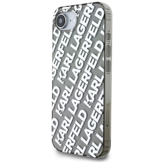 Калъф за Apple iPhone 16e, Karl Lagerfeld, IML Luxury Silver Fullover Logo, Сребрист