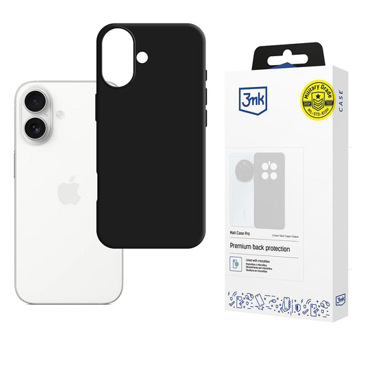Калъф за Apple iPhone 17, 3MK, Matt Pro, Черен