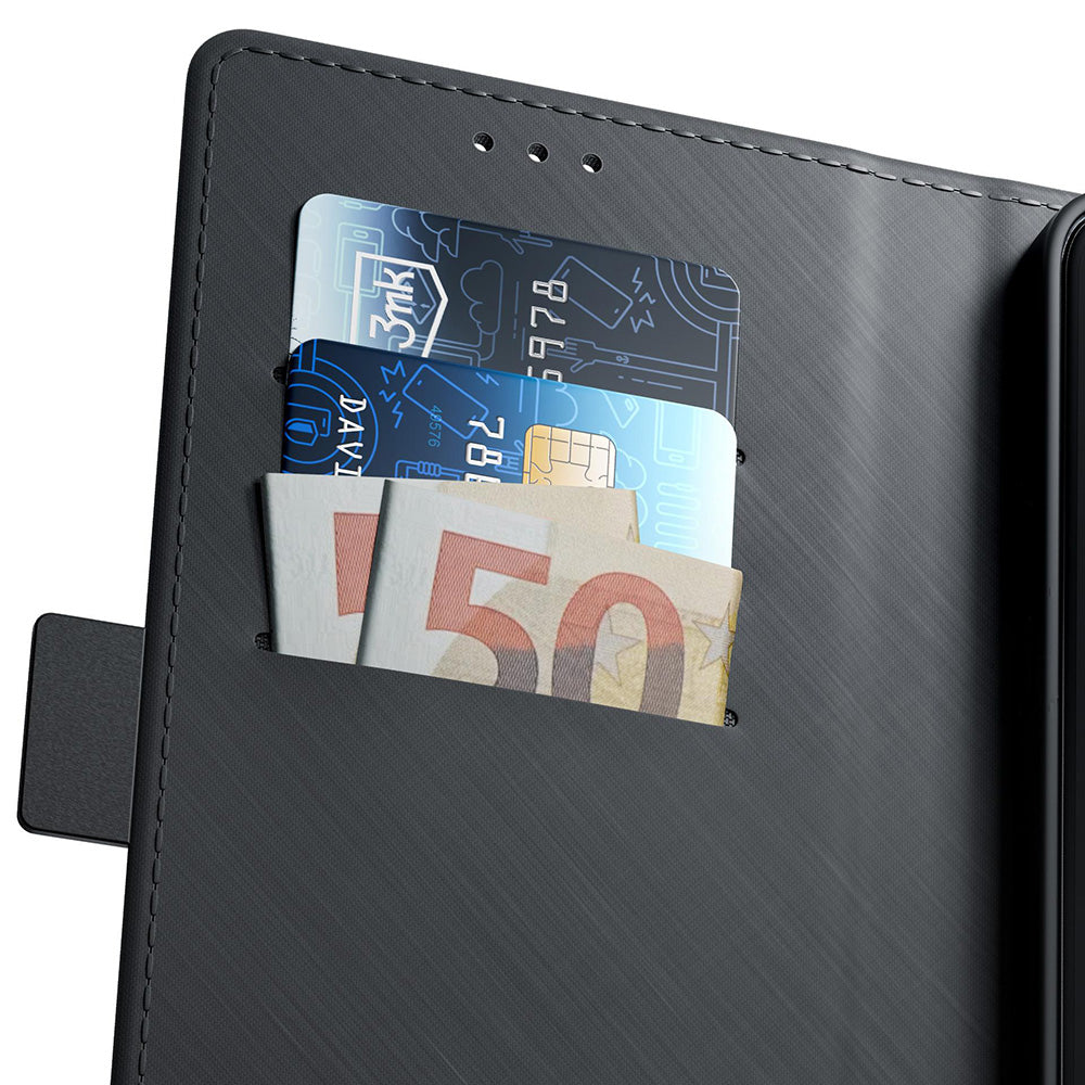 Калъф за Apple iPhone 17, 3MK, Wallet, Черен