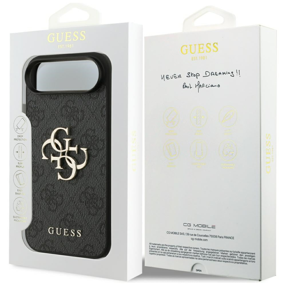 Калъф за Apple iPhone 17 Air, Guess, 4G Big Logo, Черен
