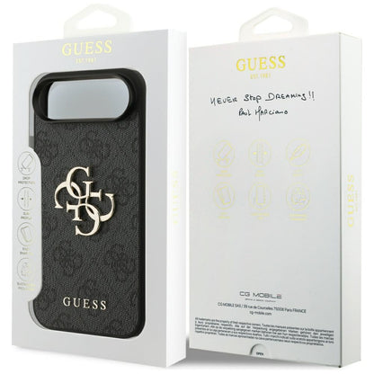 Калъф за Apple iPhone 17 Air, Guess, 4G Big Logo, Черен