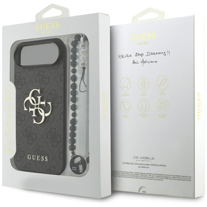 Калъф за Apple iPhone 17 Air, Guess, 4G Classic Logo with Strap, Черен