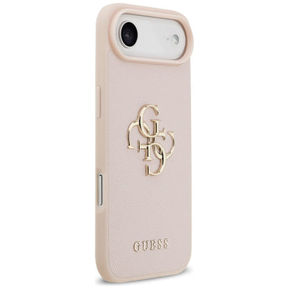 Калъф за Apple iPhone 17 Air, Guess, 4G Grained Big and Classic Logo, Розов