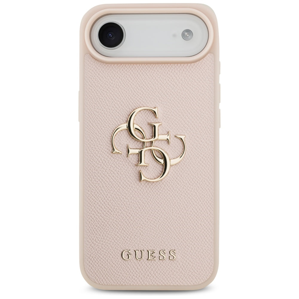 Калъф за Apple iPhone 17 Air, Guess, 4G Grained Big and Classic Logo, Розов