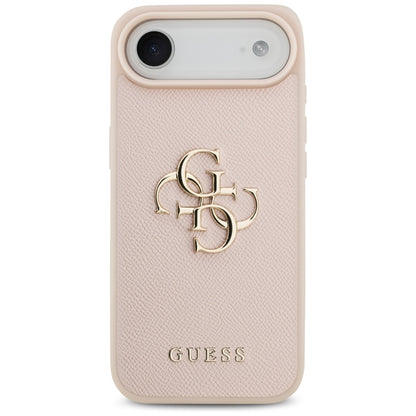 Калъф за Apple iPhone 17 Air, Guess, 4G Grained Big and Classic Logo, Розов