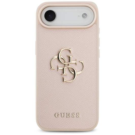 Калъф за Apple iPhone 17 Air, Guess, 4G Grained Big and Classic Logo, Розов