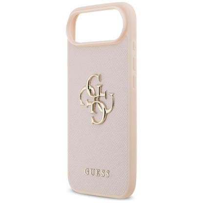 Калъф за Apple iPhone 17 Air, Guess, 4G Grained Big and Classic Logo, Розов