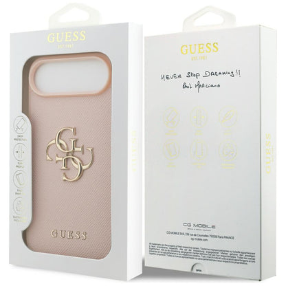 Калъф за Apple iPhone 17 Air, Guess, 4G Grained Big and Classic Logo, Розов