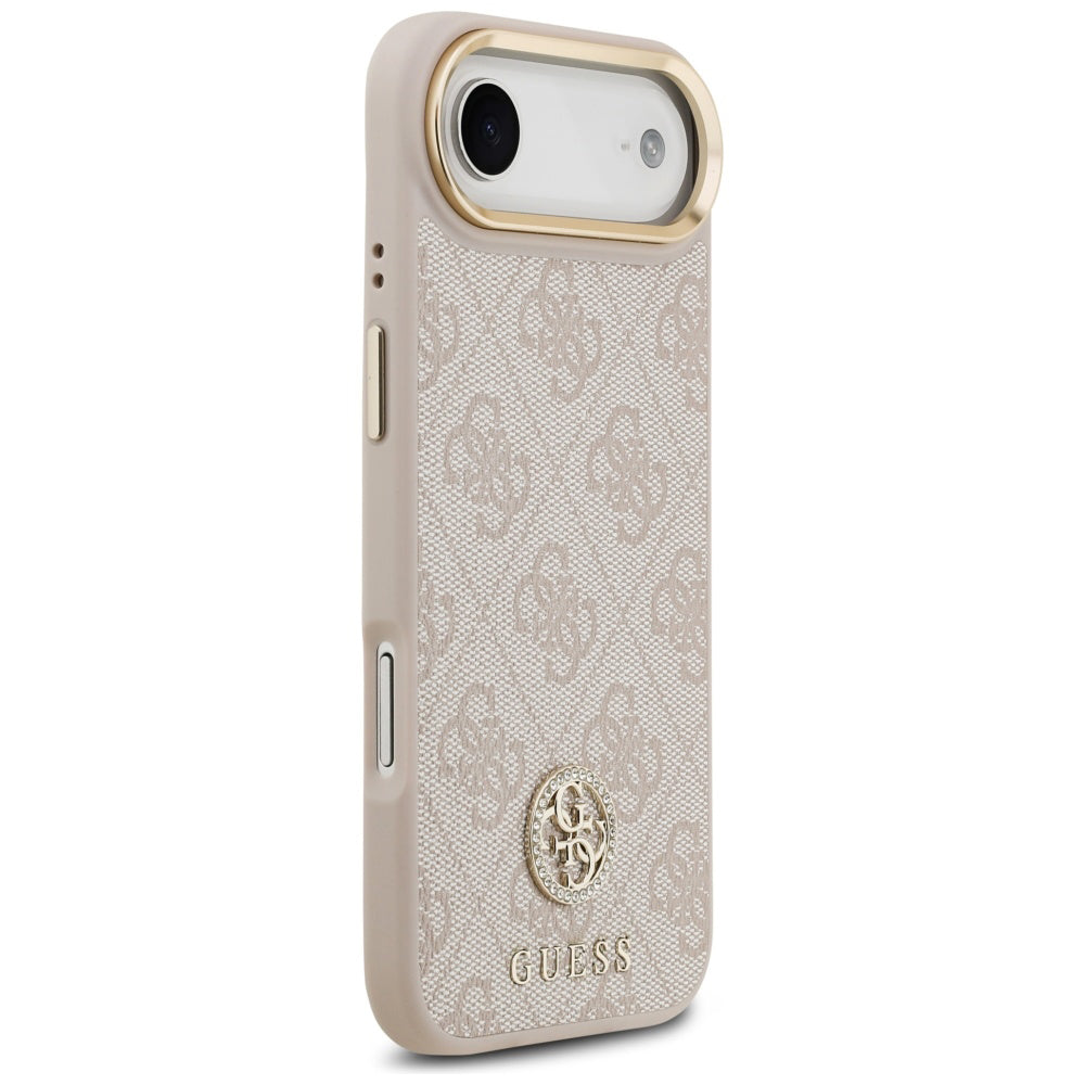 Калъф за Apple iPhone 17 Air, Guess, 4G Strass Logo and Big Strap, Розов