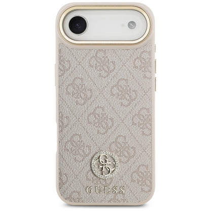 Калъф за Apple iPhone 17 Air, Guess, 4G Strass Logo and Big Strap, Розов