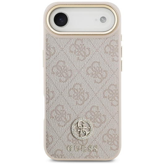 Калъф за Apple iPhone 17 Air, Guess, 4G Strass Logo and Big Strap, Розов
