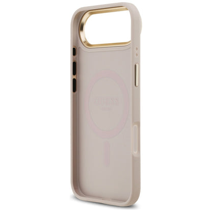 Калъф за Apple iPhone 17 Air, Guess, 4G Strass Logo and Big Strap, Розов