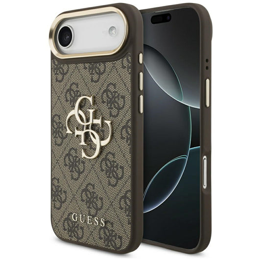 Калъф за Apple iPhone 17 Air, Guess, Big 4G Logo Classic, Златисто-кафяв