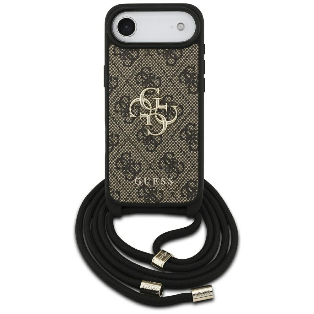 Калъф за Apple iPhone 17 Air, Guess, Crossbody Cord 4G Big Log, Кафяв