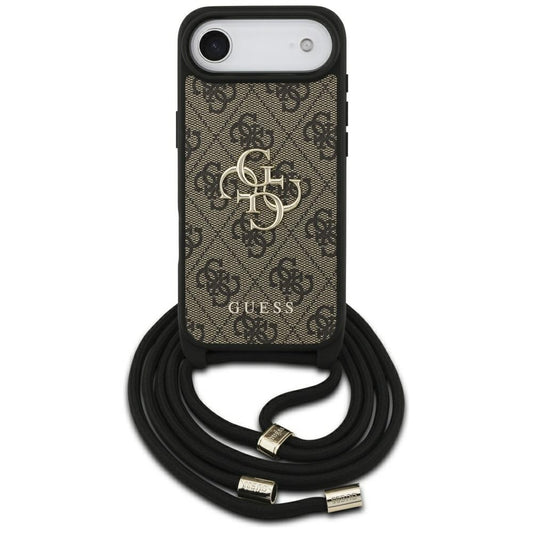Калъф за Apple iPhone 17 Air, Guess, Crossbody Cord 4G Big Log, Кафяв