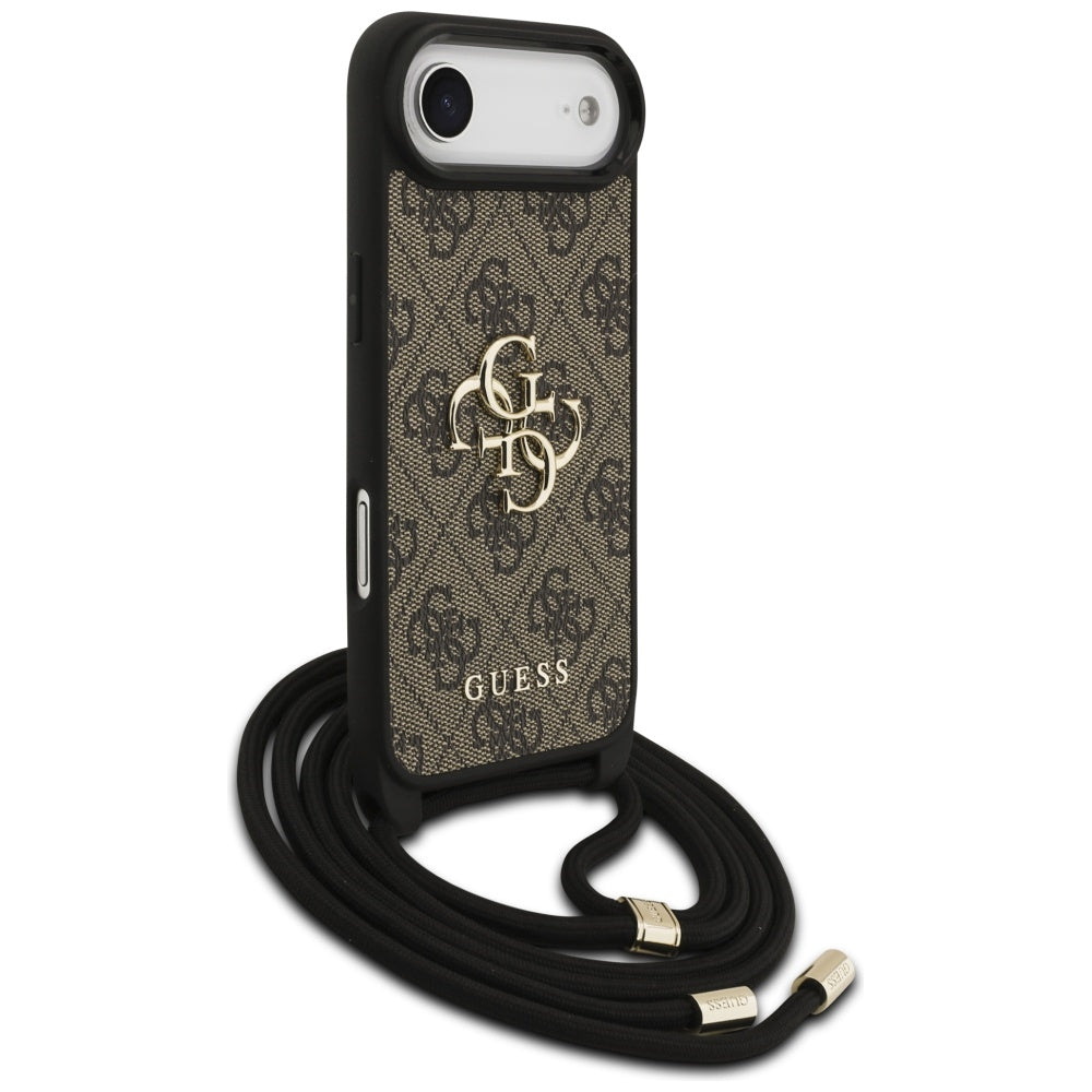 Калъф за Apple iPhone 17 Air, Guess, Crossbody Cord 4G Big Log, Кафяв