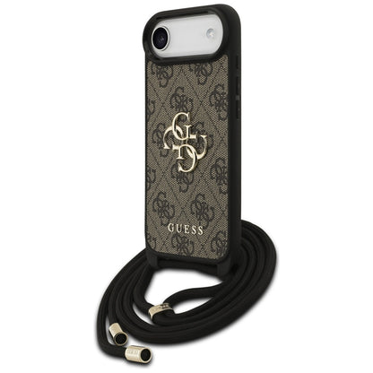 Калъф за Apple iPhone 17 Air, Guess, Crossbody Cord 4G Big Log, Кафяв
