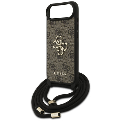 Калъф за Apple iPhone 17 Air, Guess, Crossbody Cord 4G Big Log, Кафяв