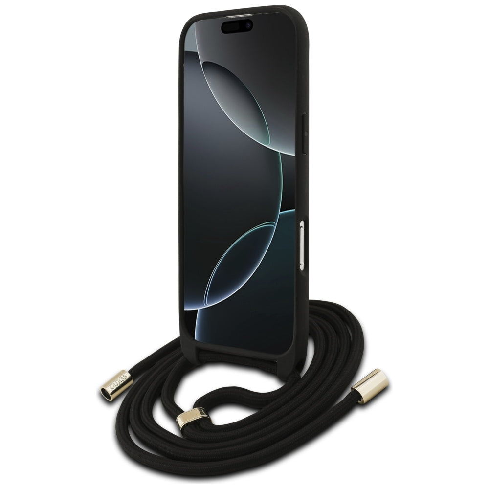 Калъф за Apple iPhone 17 Air, Guess, Crossbody Cord 4G Big Log, Кафяв