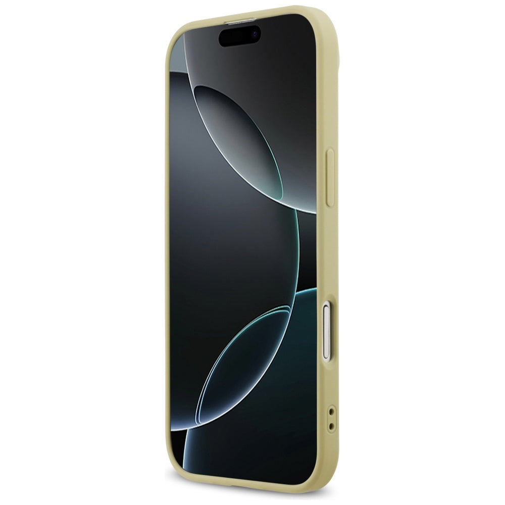 Калъф за Apple iPhone 17 Air, Guess, Fixed Glitter Big 4G, Златист