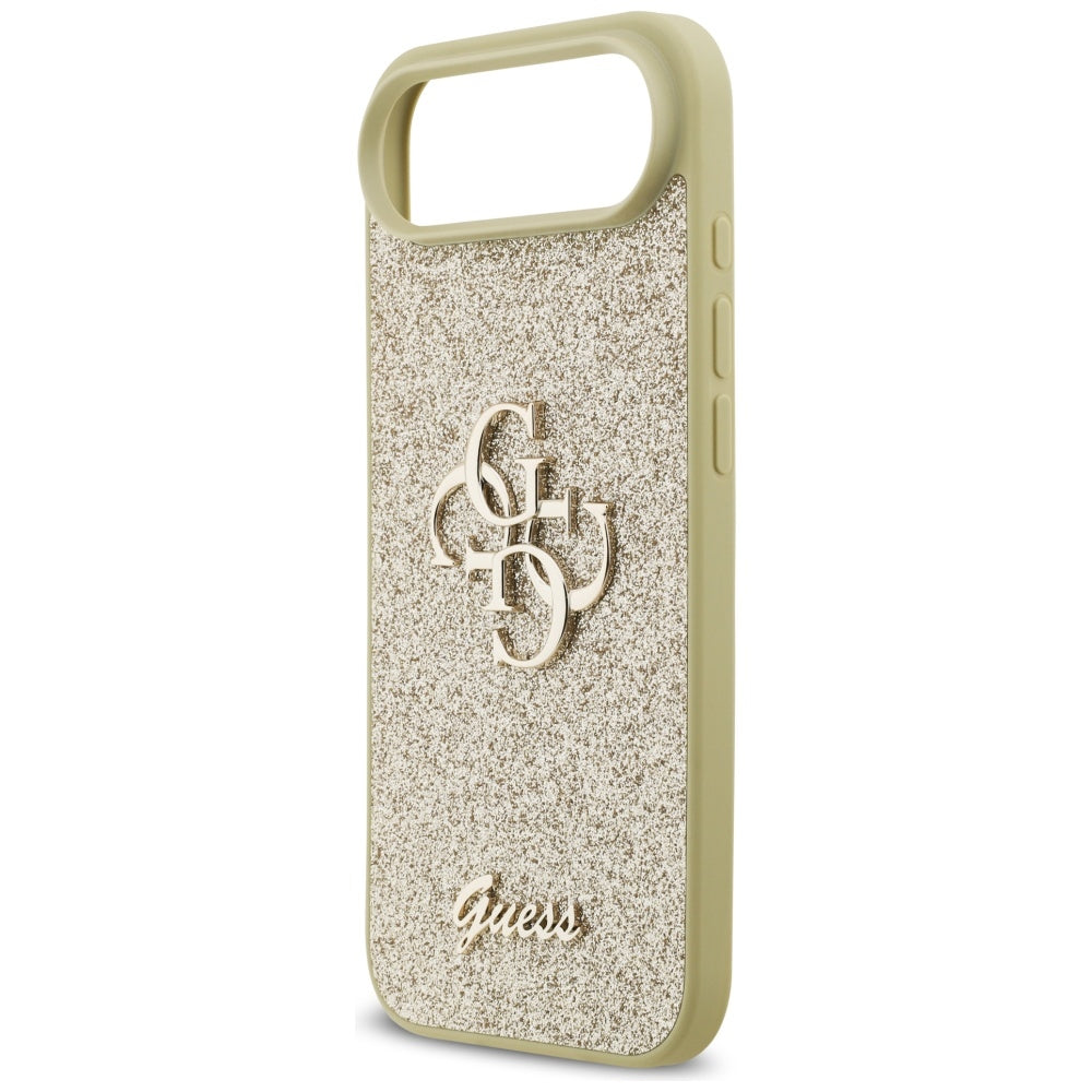 Калъф за Apple iPhone 17 Air, Guess, Fixed Glitter Big 4G, Златист