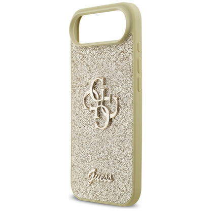 Калъф за Apple iPhone 17 Air, Guess, Fixed Glitter Big 4G, Златист