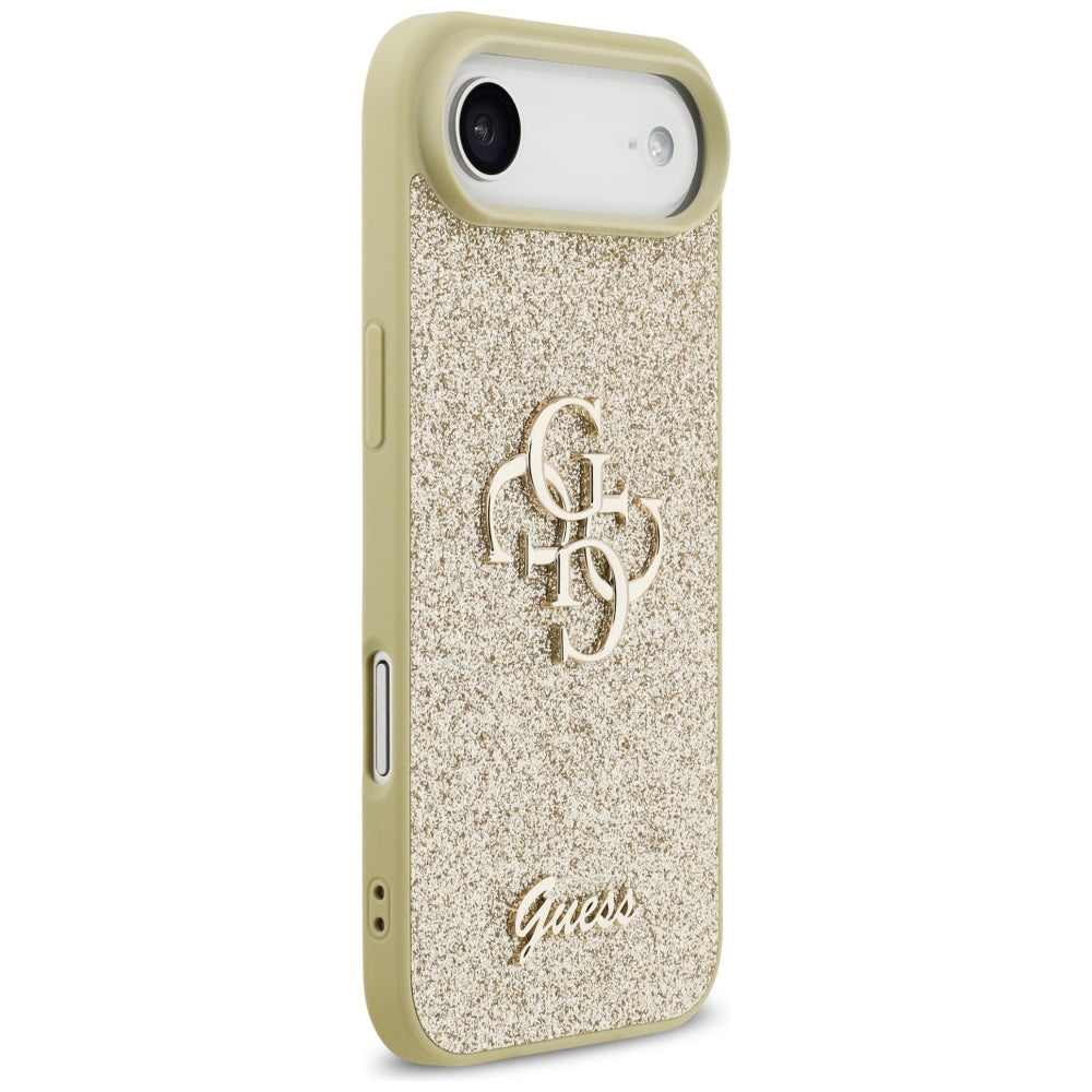 Калъф за Apple iPhone 17 Air, Guess, Fixed Glitter Big 4G, Златист