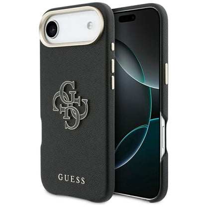 Калъф за Apple iPhone 17 Air, Guess, Resin Logo, Черен