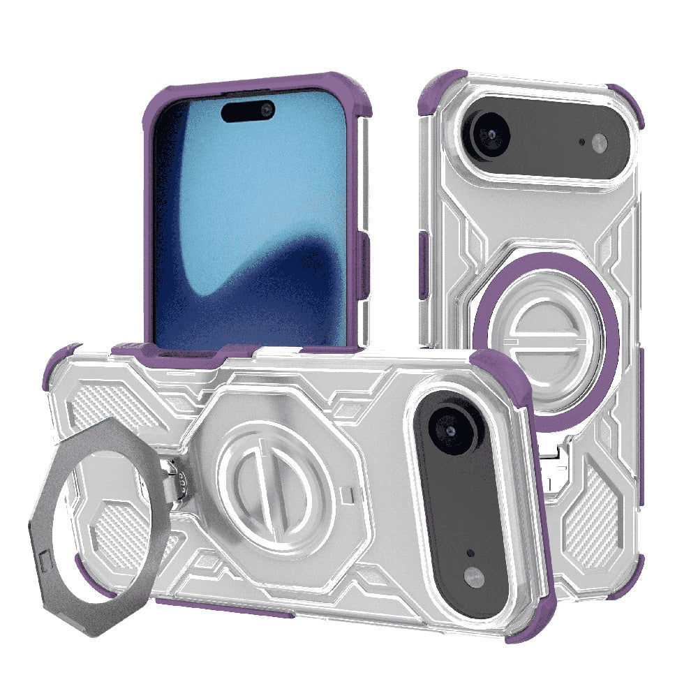 Калъф за Apple iPhone 17 Air, Techsuit, Carbon Shield Pro, Лилав