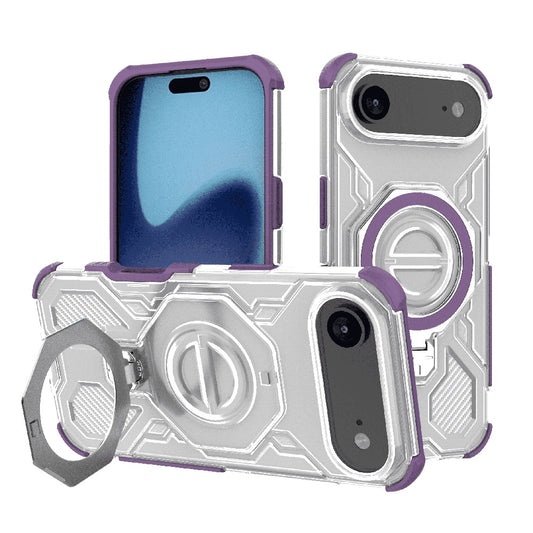 Калъф за Apple iPhone 17 Air, Techsuit, Carbon Shield Pro, Лилав
