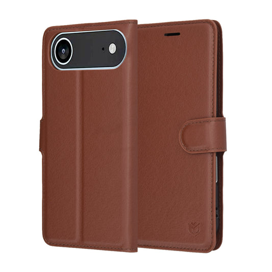 Калъф за Apple iPhone 17 Air, Techsuit, Leather Folio, Кафяв